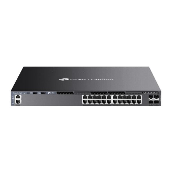 TP-Link SG6428XHP Omada 24-Port Gigabit Stackable L3 Managed PoE+ Switch – 4× 10G SFP+ Slots, 410W PoE Budget, VLAN, QoS, Rackmount - Image 2