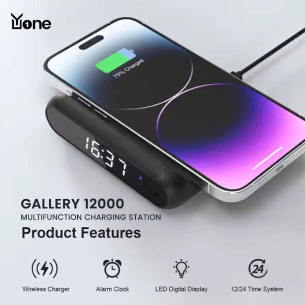 YuOne Gallery 12000 3-in-1 multifunctional charging with wireless - Image 2
