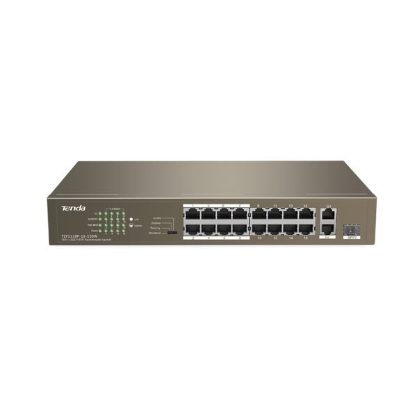 Tenda TEF1118P-16-150W 16FE+2GE/1SFP Desktop Switch - Image 2