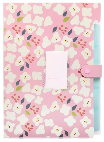 Plastic File Folder with 5 Pockets – A4 Size, Snap Closure - Image 3