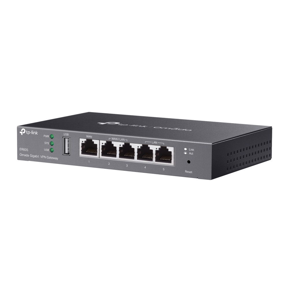 TP-Link ER605 Omada Gigabit VPN Router with 1 gigabit WAN and 2 gigabit WAN/LAN ports - Image 4