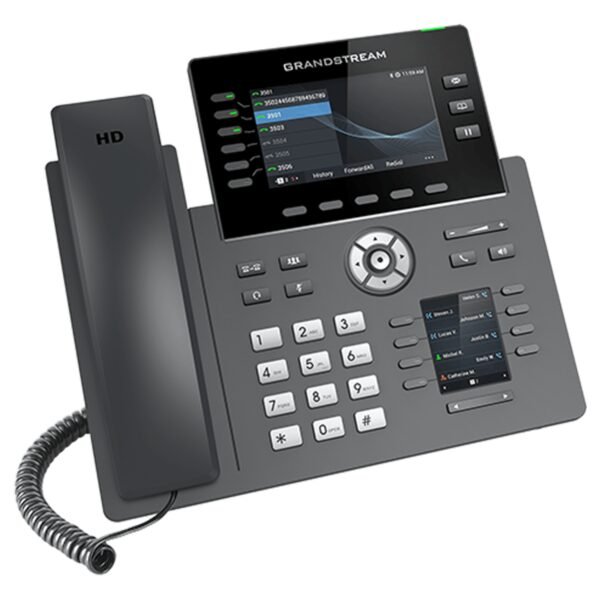 Grandstream Landline Phone  GRP2616 – 6-Line Professional IP Phone with Dual Displays, Wi-Fi & Bluetooth - Image 4