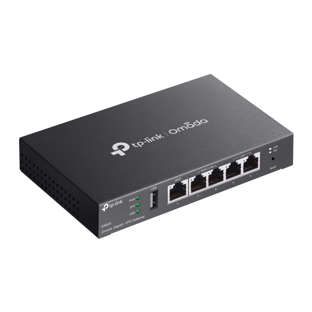 TP-Link ER605 Omada Gigabit VPN Router with 1 gigabit WAN and 2 gigabit WAN/LAN ports - Image 5