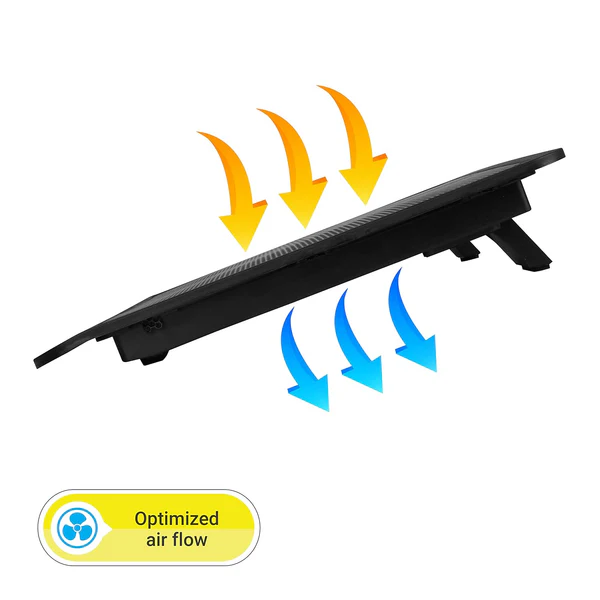 Zebronics – Laptop Cooling Pad ZEB-NC1200 with 125mm Fan, USB Powered - Image 3