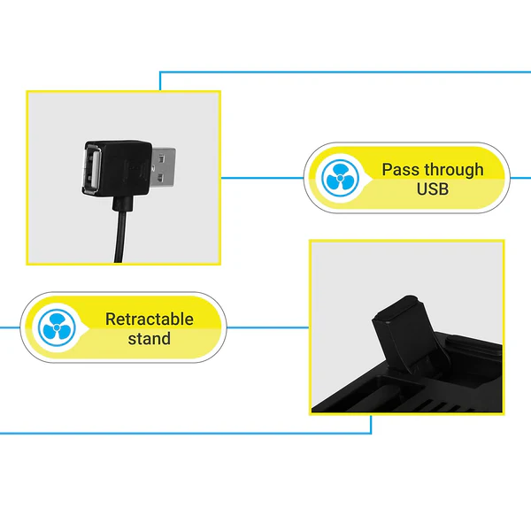 Zebronics – Laptop Cooling Pad ZEB-NC1200 with 125mm Fan, USB Powered - Image 5