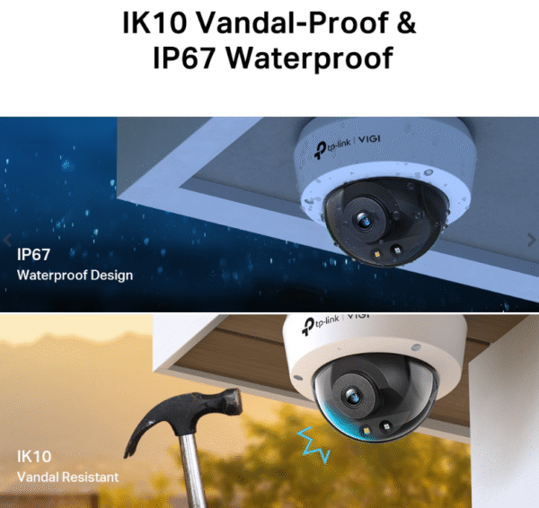 CCTV - Camera TP-LINK VIGI C250 5MP 4mm Full-Color Dome Network IP CAMERA - Image 6
