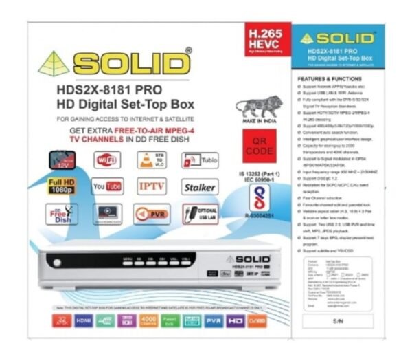 ANDROID TV BOX SOLID HDS2X-8181