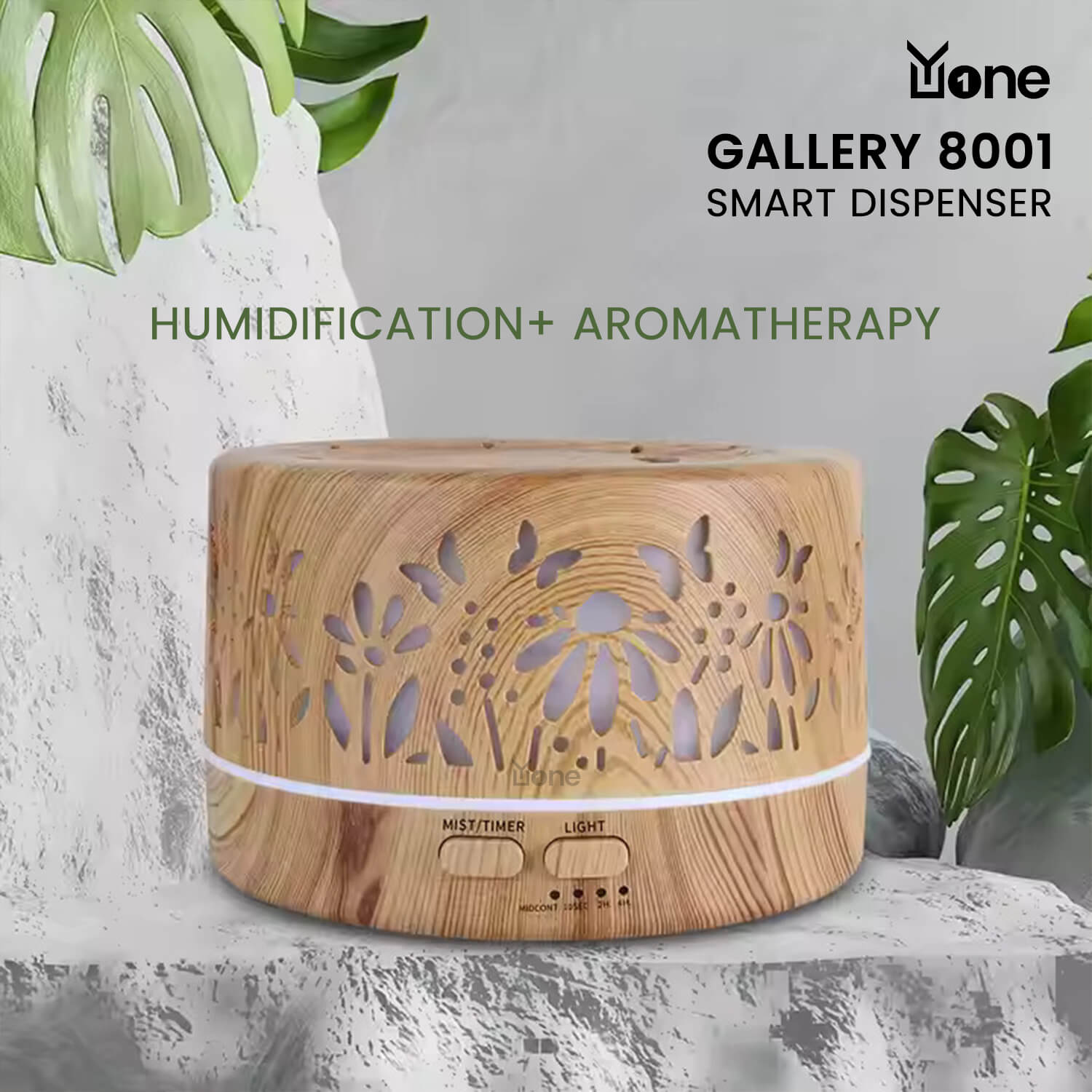 YuOne Gallery 8001 Ultrasonic Aroma Diffuser 500mL - Image 4