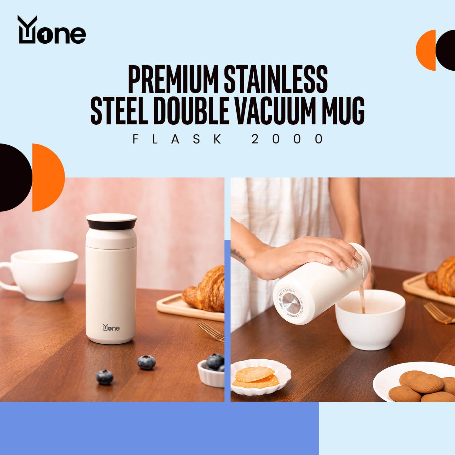 YuOne Flask 2000 500ml vacuum-insulated stainless stell - Image 4