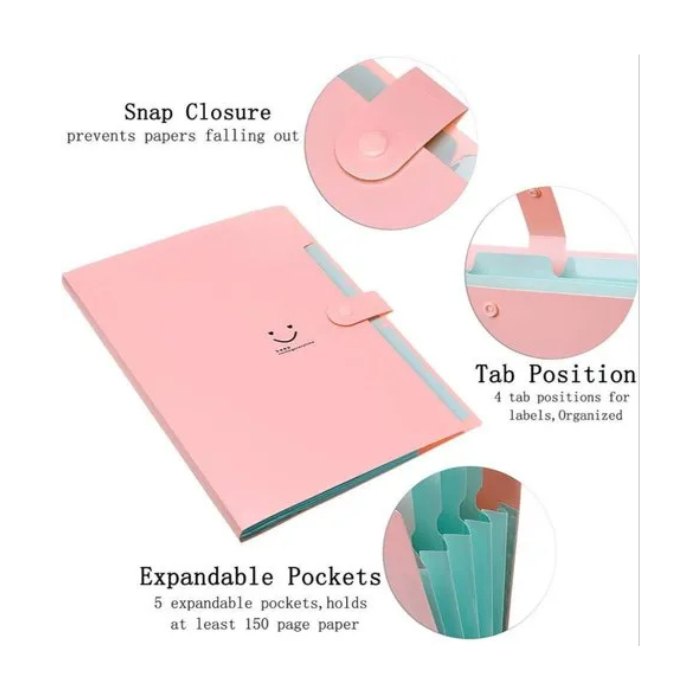 Techtest Presentation Folder A4 with 5 Pockets – Plastic