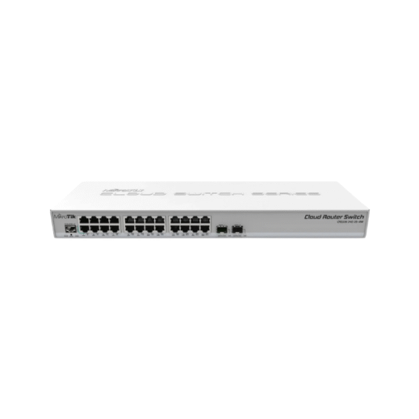 MIKROTIK Switch CRS326-24G-2S+IN | 24-Port Gigabit Desktop Switch with 2x 10G SFP+ & Dual Boot OS