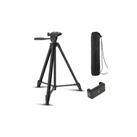 Digitek DTR 480LW 57-Inch Portable Tripod with 360° Ball Head, Smartphone Holder & Carry Bag