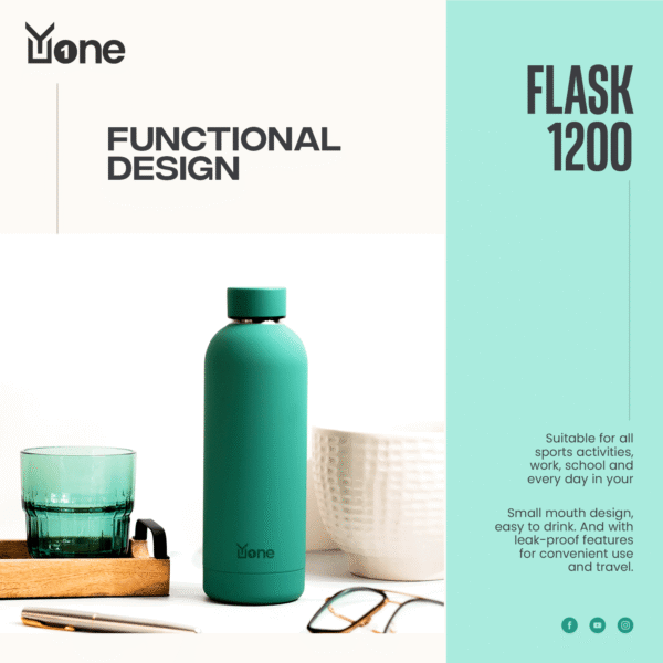 YuOne-Flask 1200 Capacity -Sleek 550ml - Image 6