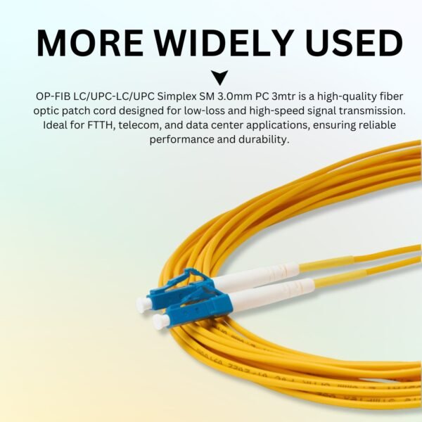 OptiLink OP-FIB SC/UPC-LC/UPC SIMPLEX-SM-3.00mm-PC-5mtr - Image 3