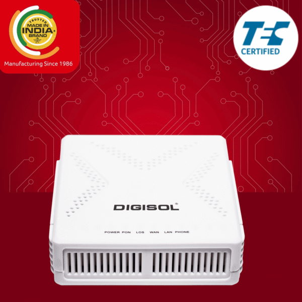 DIGISOL DG-GR6011 – XPON ONU Router with 1 PON, 1 Gigabit LAN Port & 1 FXS Port