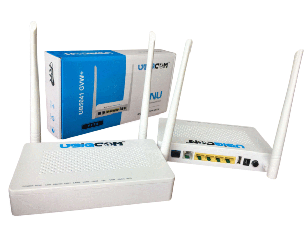 UBIQCOM 1GE + 3FE + 1 POTS + WIFI UB5041 GVW+ Single Band XPON ONU