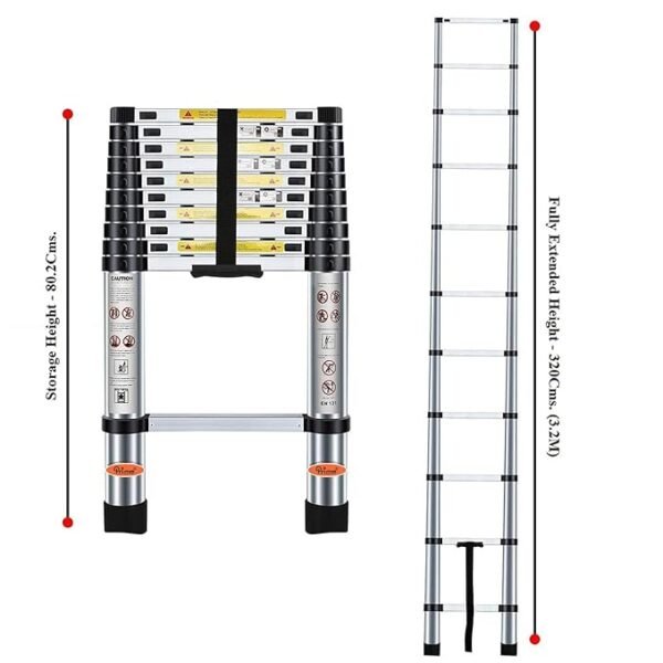 Telescopic Aluminium Ladder 3.2m (10.5 feet)