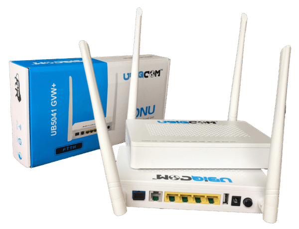 UBIQCOM 1GE + 3FE + 1 POTS + WIFI UB5041 GVW+ Single Band XPON ONU