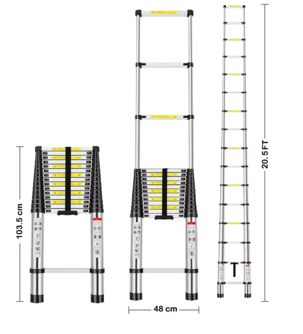 Telescopic Aluminium Ladder 6.2m (20.34 feet)