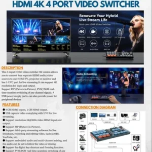 TRICOM 4K HD Video Switcher
