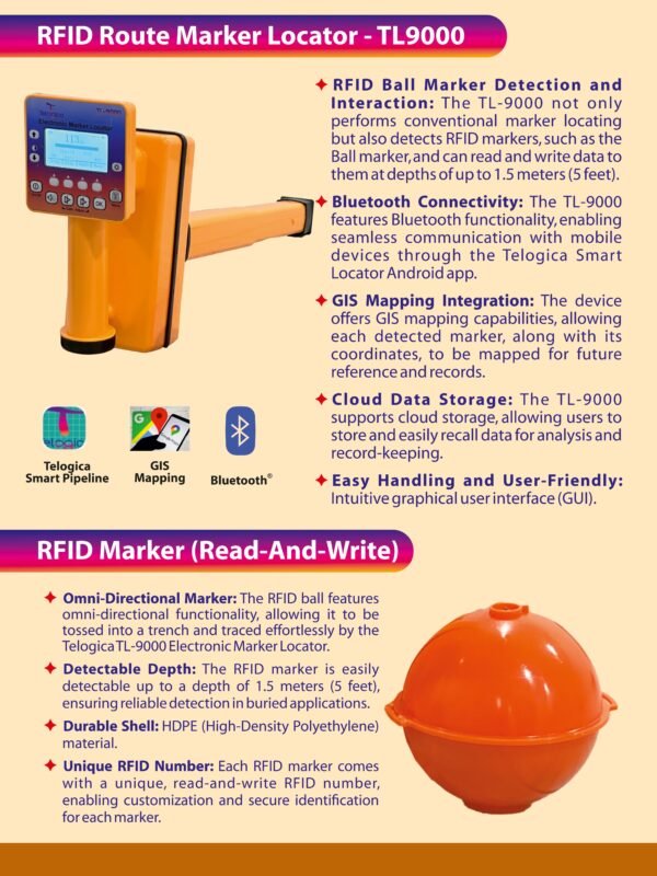 TELOGICA UNDER GROUND RFID ROUTE Marker Locator TL9000 20W - Image 5