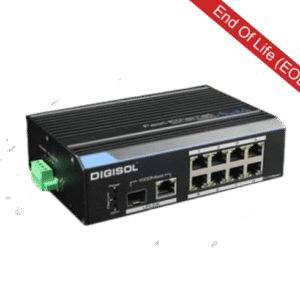 DIGISOL DG-IS1010F – 8 Port Fast Ethernet Unmanaged Industrial Switch with 1 Ethernet & 1 SFP Gigabit Uplink Ports