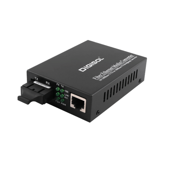 Digisol 100Base-FX Single Mode Media Converter (25Kms) – DG-MC5123E