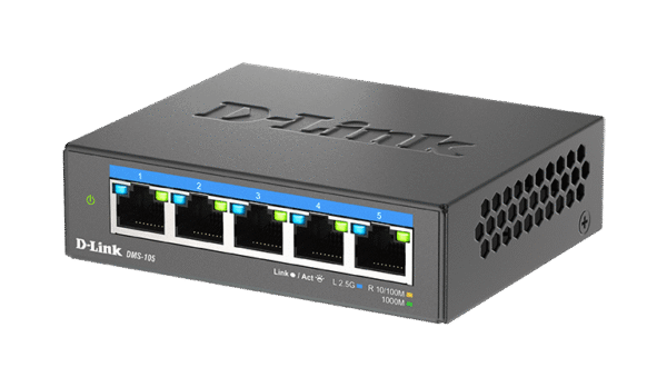 D-LINK DMS-105 5-Port 2.5G Multi-Gigabit Desktop Switch - Image 4