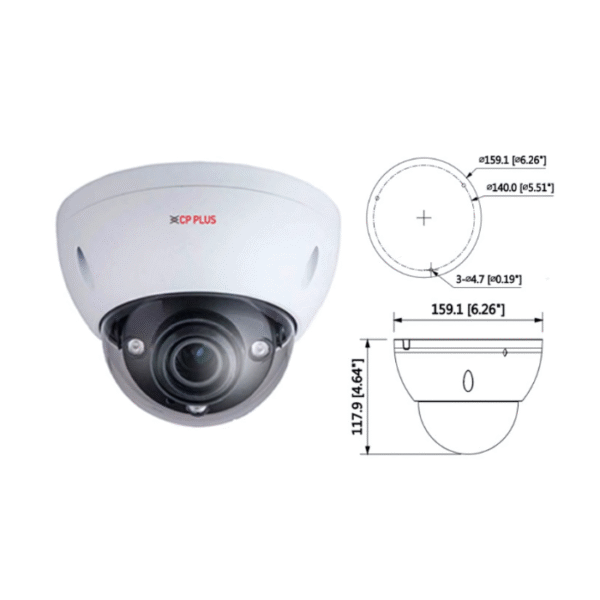 CP PLUS CP-UVC-VC4K08ZL5-VD 4K HDCVI IR Vandal Dome Camera