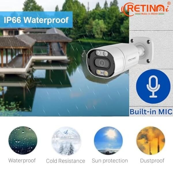 RETINAI IP BULLET CCTV CAMERAS 4 Megapixels and 5 megapixels with Colour Vision
