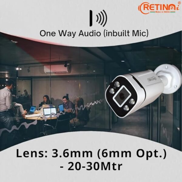 RETINAi AHD Bullet 2.4 MP Camera High-Resolution Bullet CCTV
