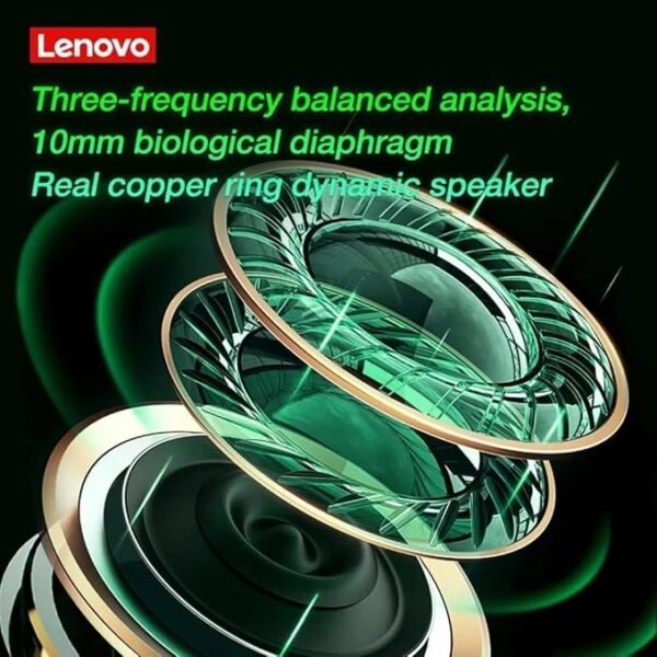 Lenovo XT92 Thinkplus Gaming Earbuds, Wireless, Black