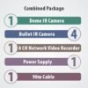 CP PLUS CP-UCK-TD41N-B1 2.4MP HD CCTV Kit – 4 Bullet Cameras, 1 Dome Camera, 8 Channel DVR with Accessories