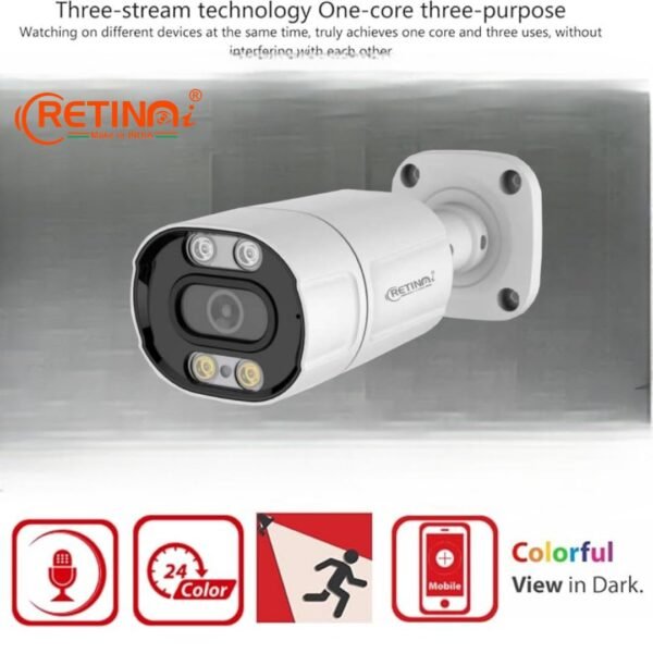 RETINAI IP BULLET CCTV CAMERAS 4 Megapixels and 5 megapixels with Colour Vision