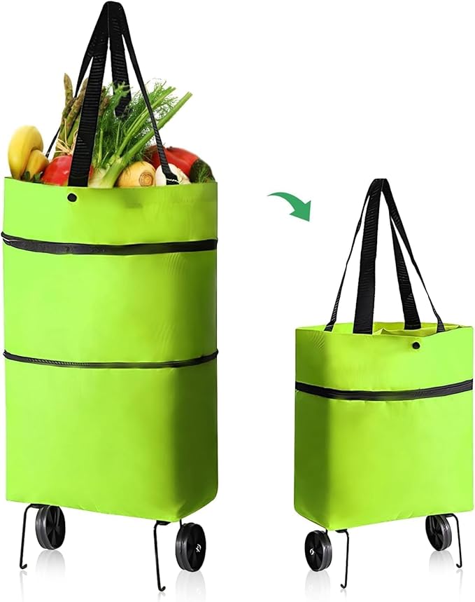 Shopping trolley bag with wheels