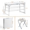 Portable Folding Camping Table with 4 Stools