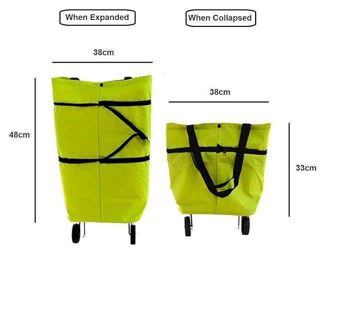 Shopping trolley bag with wheels