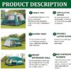 Camping Tent With Partiton 9-12 Person