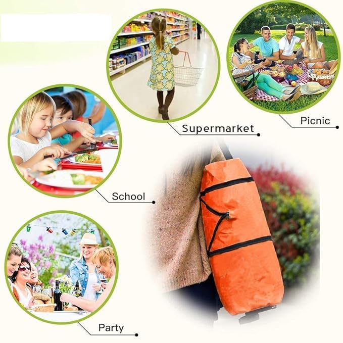 Shopping trolley bag with wheels